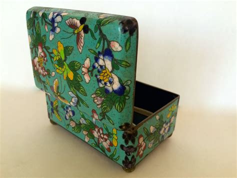 antique metal enamel box|small enamel boxes.